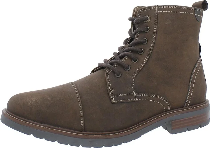 Rawls Mens Cap Toe Lace Up Ankle Boots