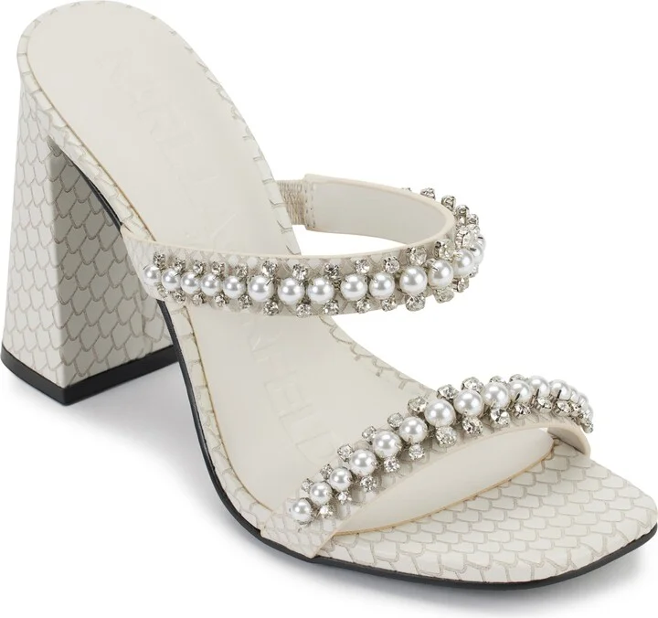 Rayan Rhinestone Block Heel Sandal