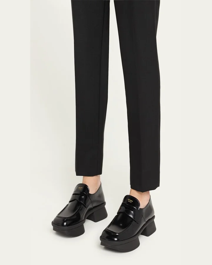 Re-Edition Brushed Leather Penny Loafers - Image 2