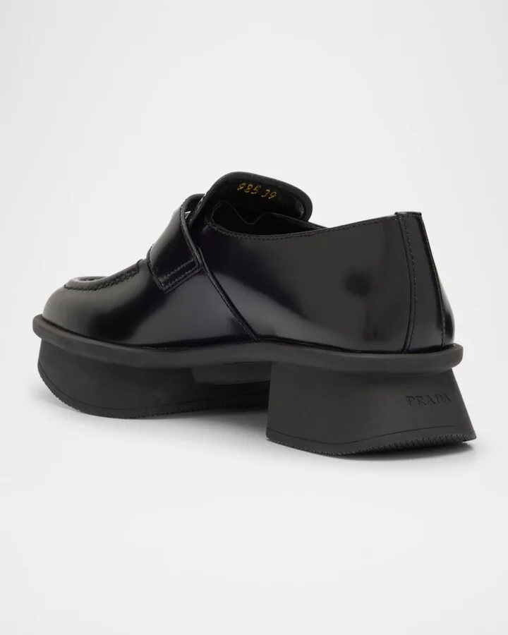 Re-Edition Brushed Leather Penny Loafers - Image 2