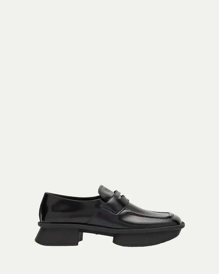 Re-Edition Brushed Leather Penny Loafers