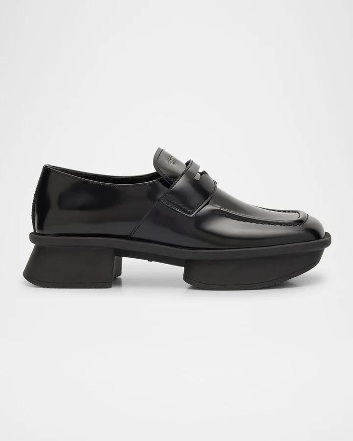 Re-Edition Brushed Leather Penny Loafers