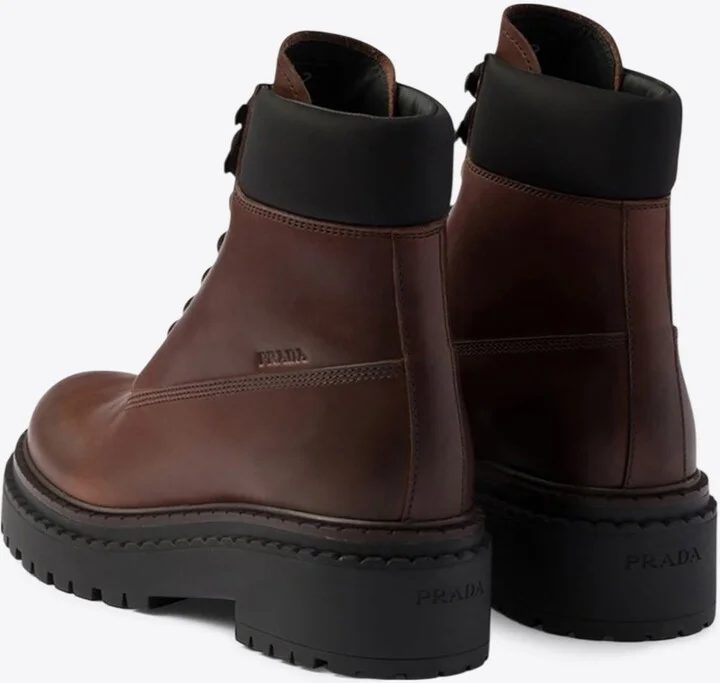 Re-Nylon and Leather Ankle Boots - Image 3