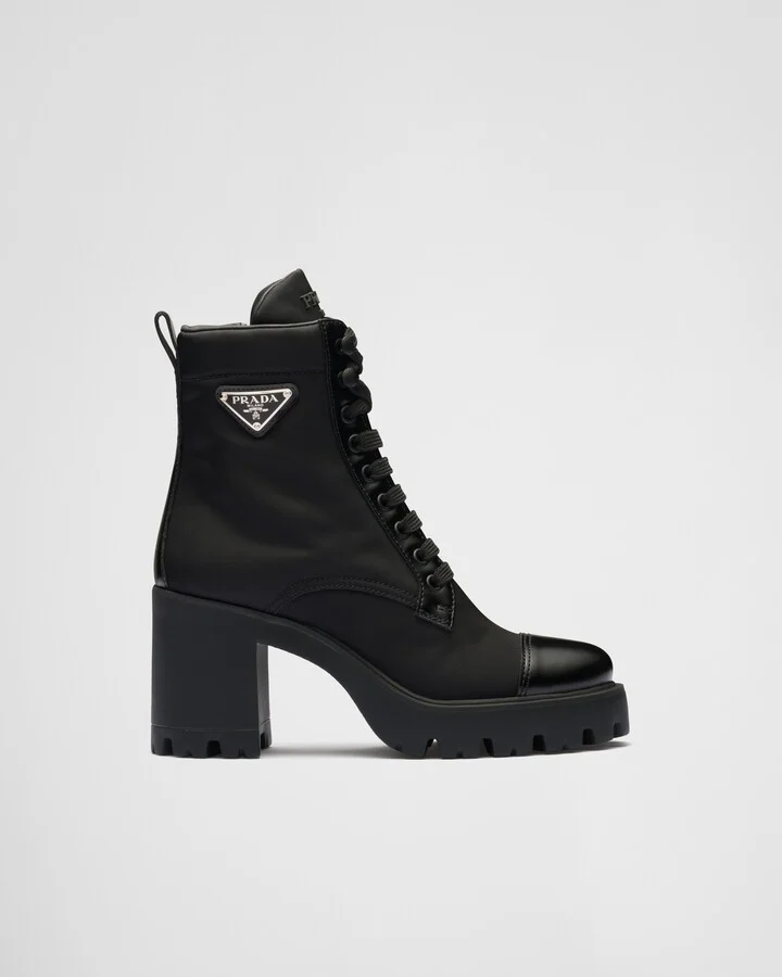 Re-Nylon and leather booties - Image 2