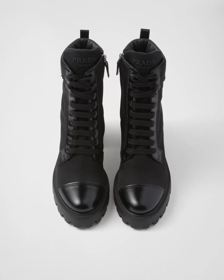 Re-Nylon and leather booties - Image 4