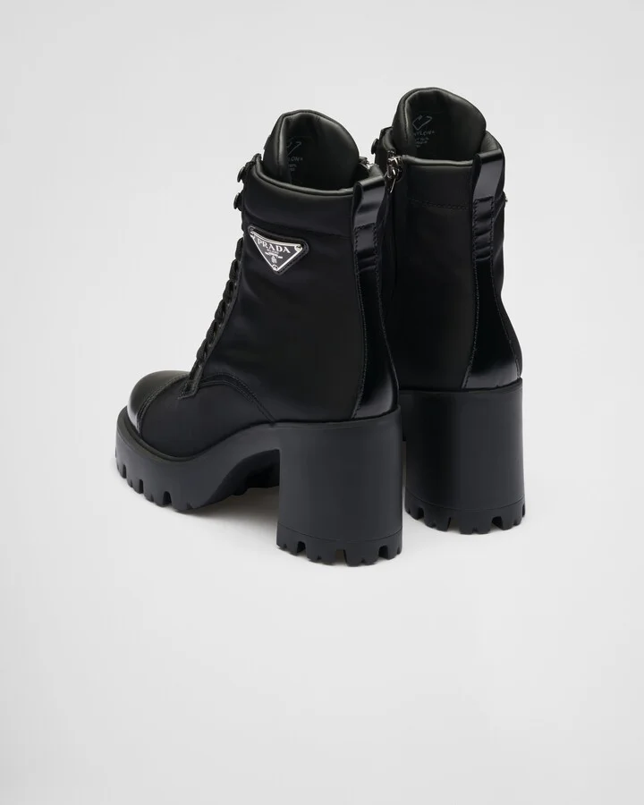 Re-Nylon and leather booties - Image 5