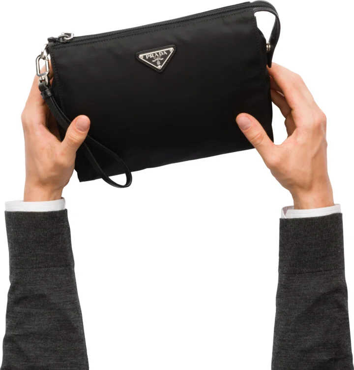 Re-Nylon and Saffiano leather necessaire - Image 6
