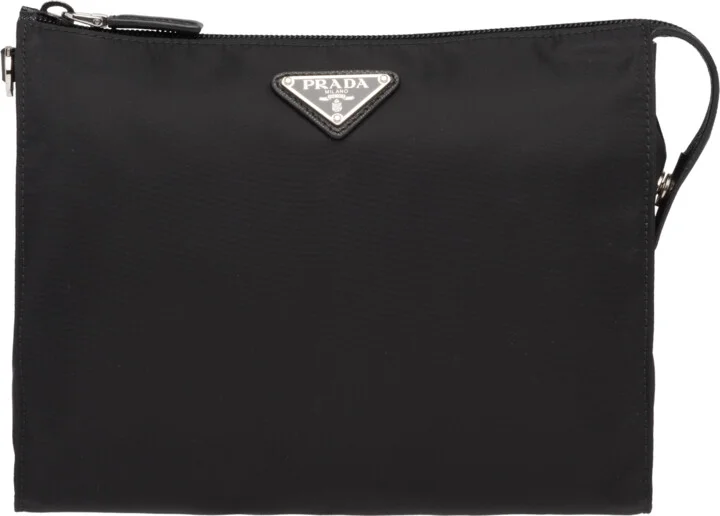 Re-Nylon and Saffiano leather necessaire