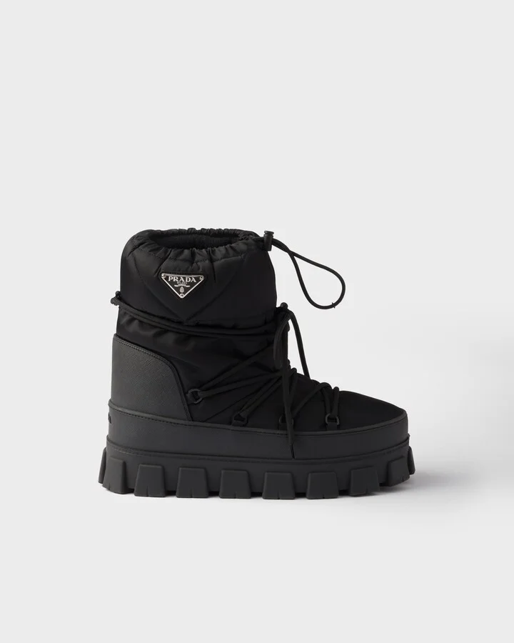 Re-Nylon gabardine après ski booties - Image 2
