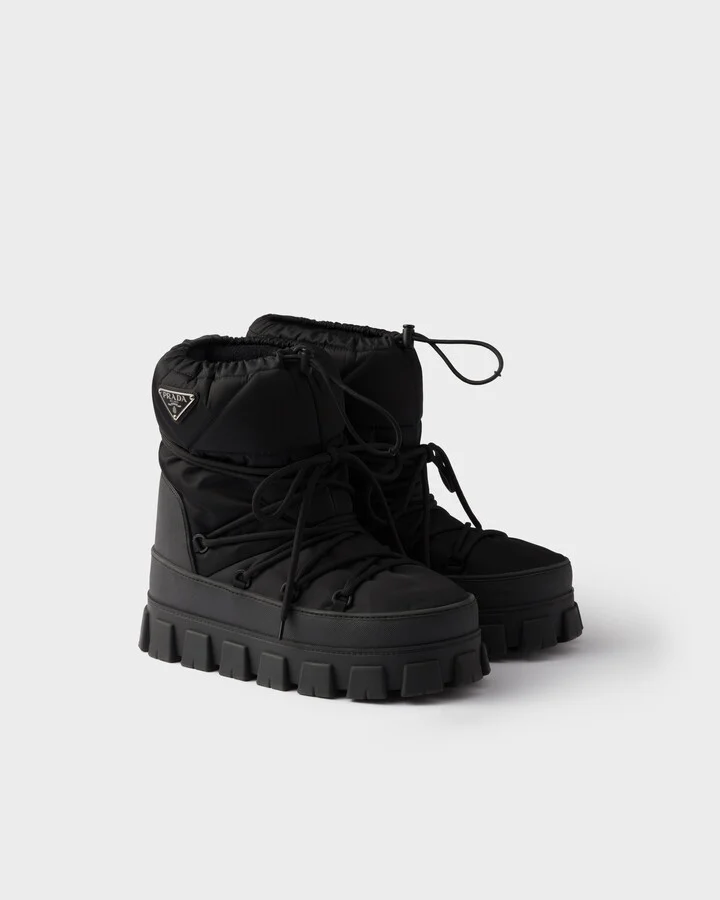 Re-Nylon gabardine après ski booties