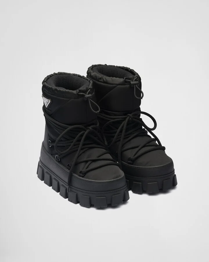 Re-Nylon gabardine après-ski boots