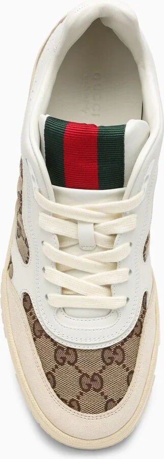 Re-web Sneaker In Ivory\/beige\/ebony Gg Fabric - Image 3