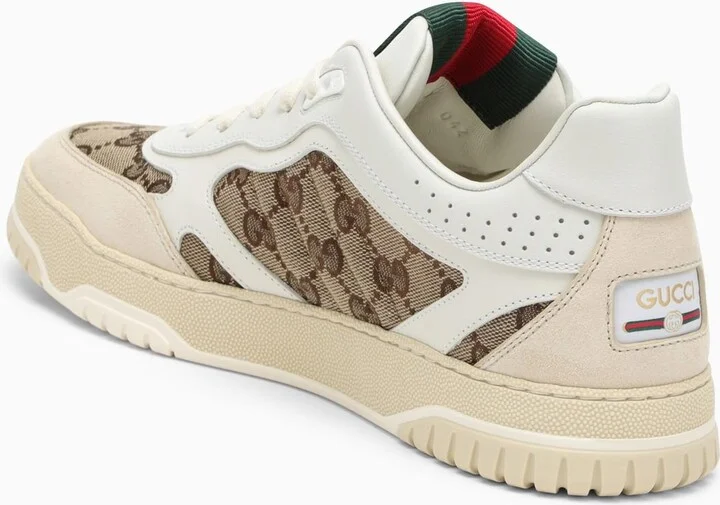 Re-web Sneaker In Ivory\/beige\/ebony Gg Fabric - Image 4