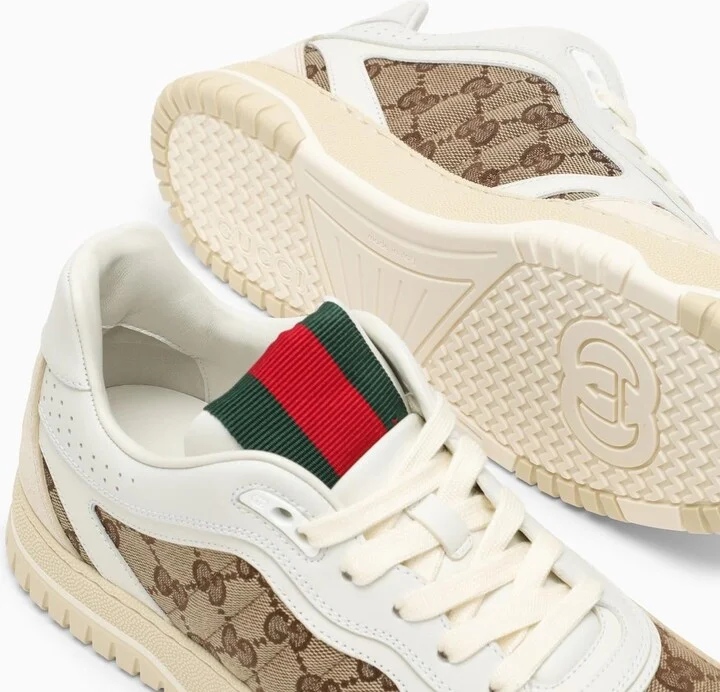 Re-web Sneaker In Ivory\/beige\/ebony Gg Fabric - Image 5