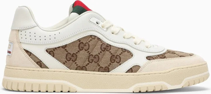 Re-web Sneaker In Ivory\/beige\/ebony Gg Fabric