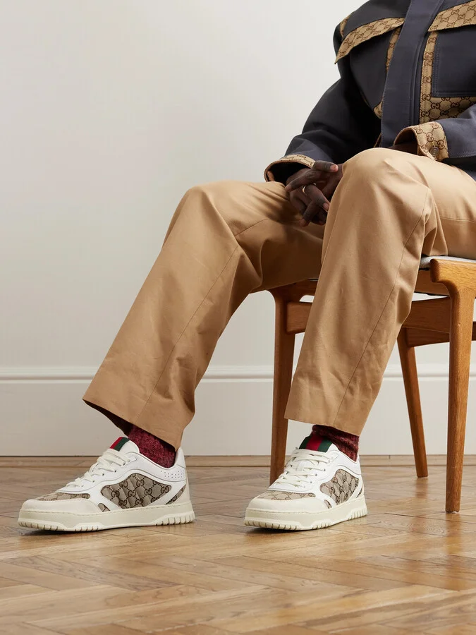 Re-Web Suede and Webbing-Trimmed Canvas and Leather Sneakers - Image 2