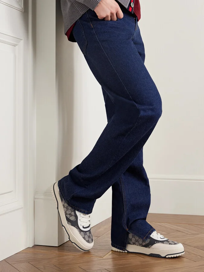 Re-Web Suede and Webbing-Trimmed Canvas and Leather Sneakers - Image 2