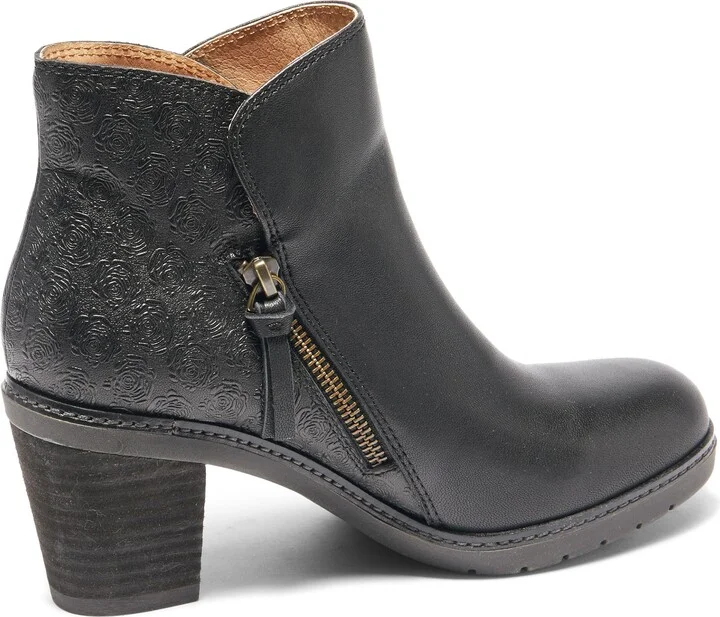 Rea Floral Embossed Leather Bootie - Image 2