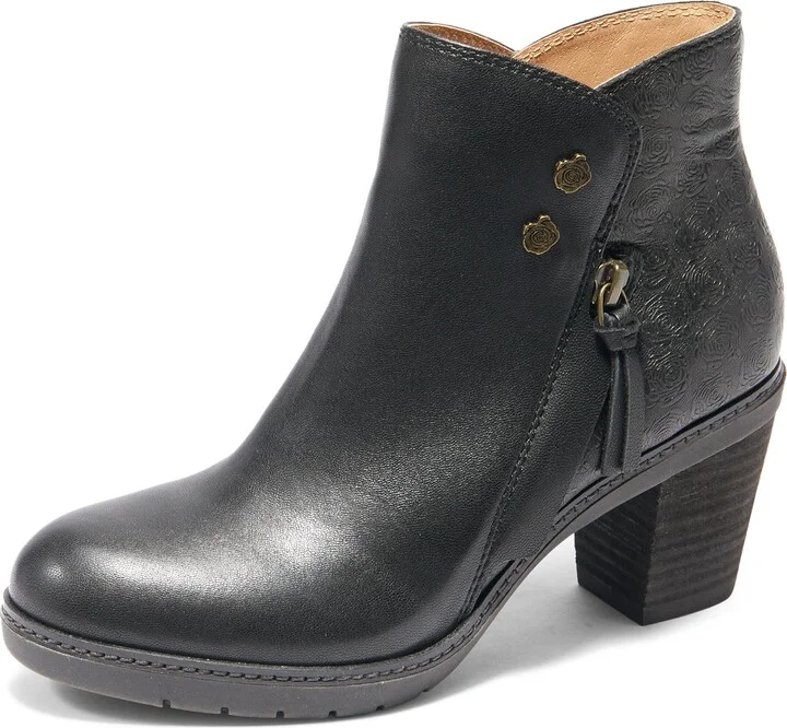 Rea Floral Embossed Leather Bootie - Image 6