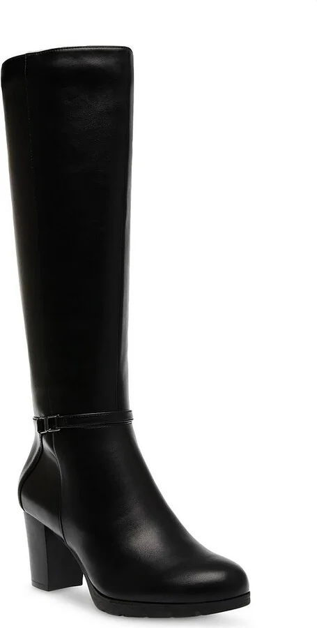 Reach Up Womens Faux Suede Zip Up Knee-High Boots