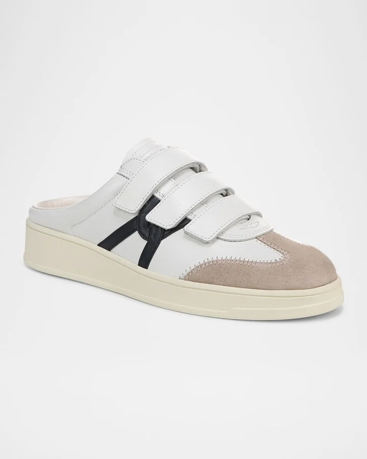 Reagan Mixed Leather Triple-Grip Mule Sneakers - Image 5
