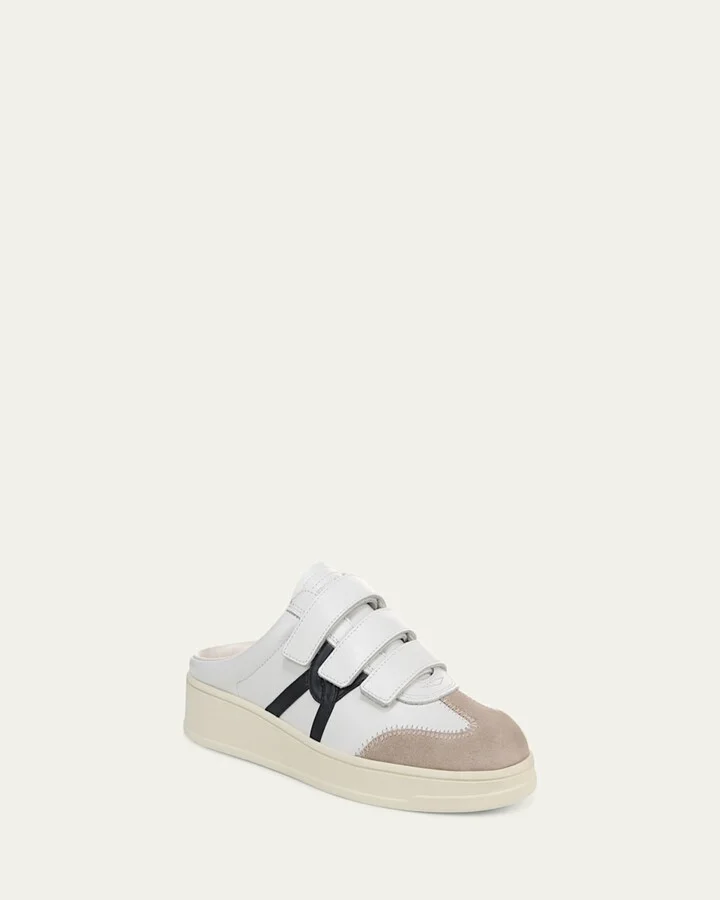 Reagan Mixed Leather Triple-Grip Mule Sneakers - Image 3