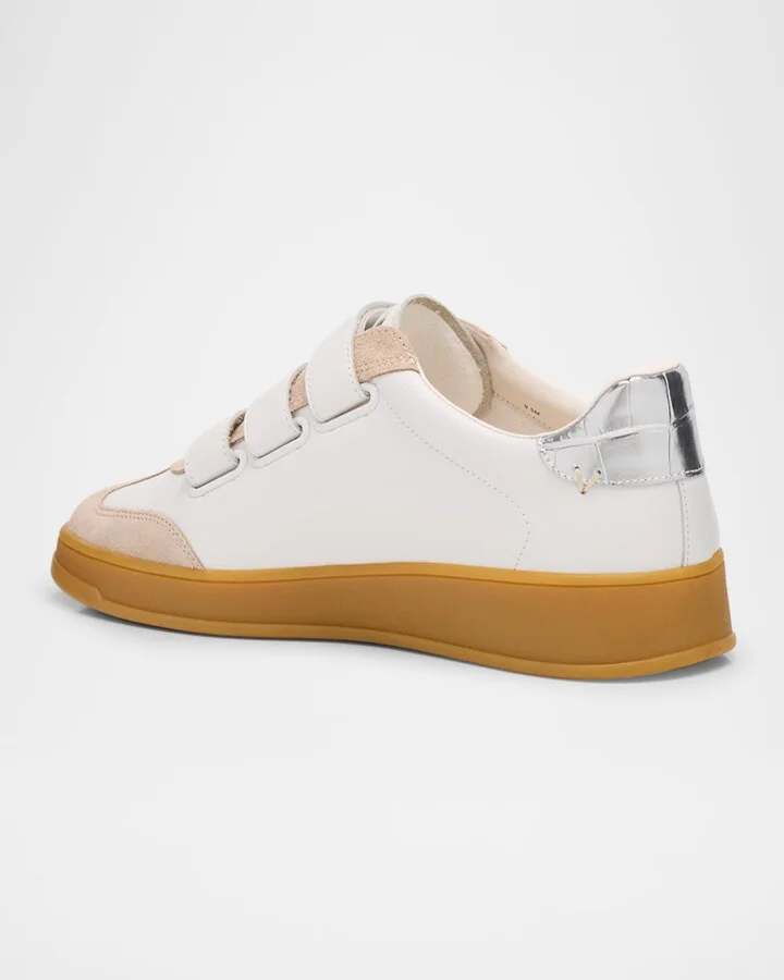 Reagan Mixed Leather Triple-Grip Sneakers - Image 3