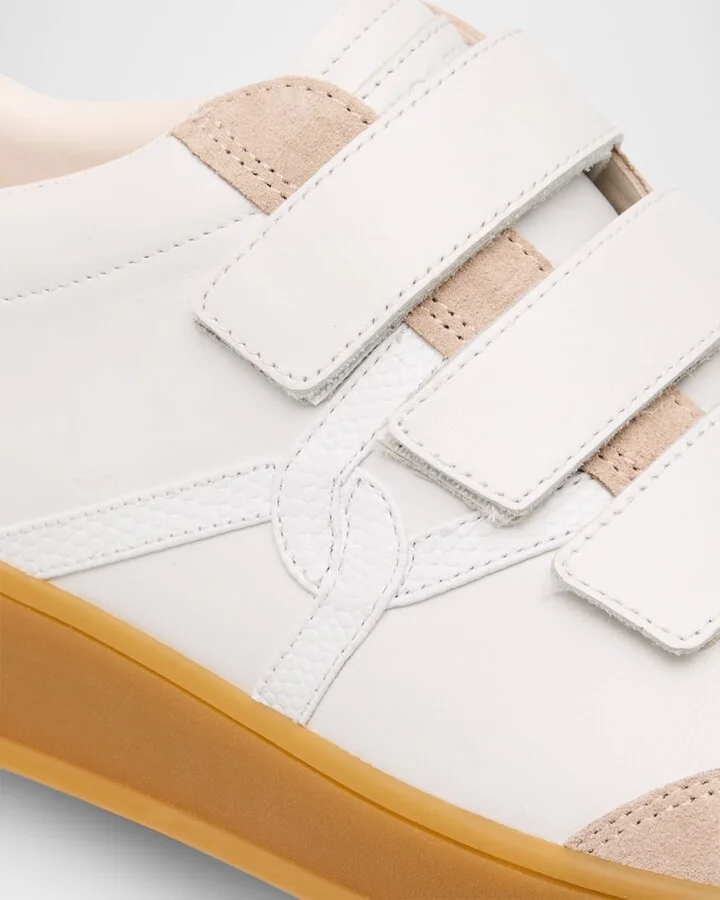 Reagan Mixed Leather Triple-Grip Sneakers - Image 4