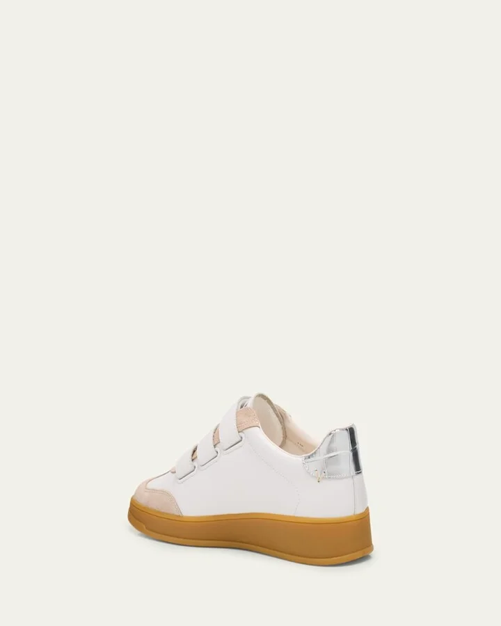 Reagan Mixed Leather Triple-Grip Sneakers - Image 3