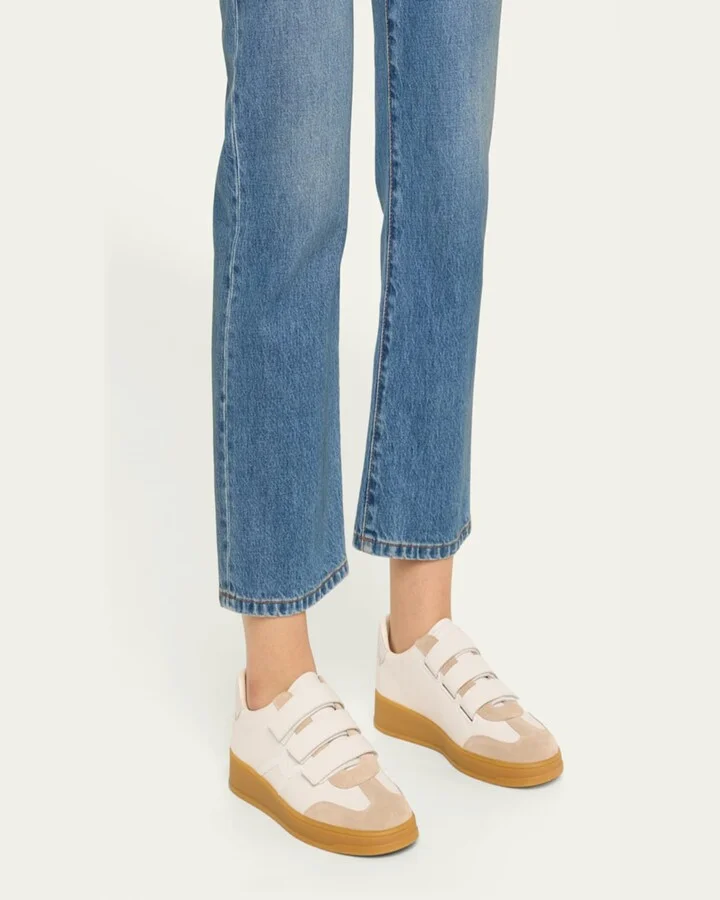 Reagan Mixed Leather Triple-Grip Sneakers - Image 5