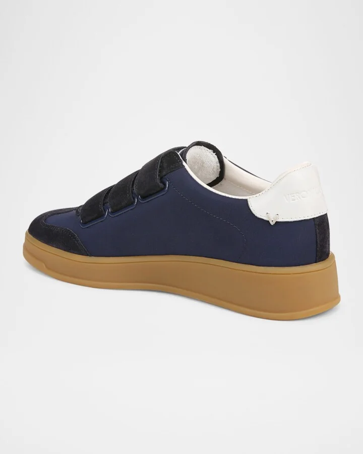 Reagan Mixed Leather Triple-Grip Sneakers - Image 2