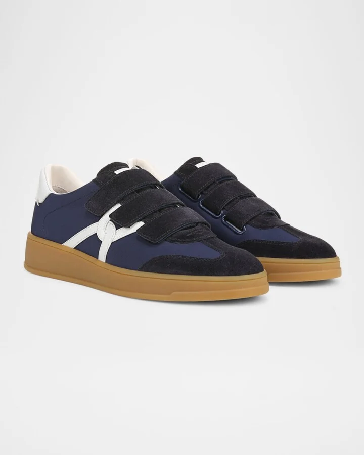 Reagan Mixed Leather Triple-Grip Sneakers - Image 4