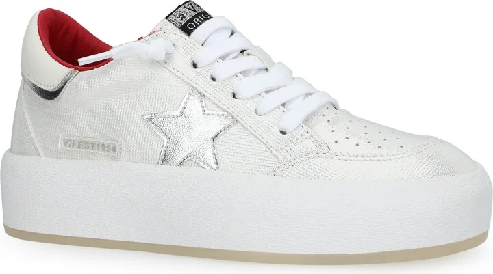 WHITE/ SILVER/ RED