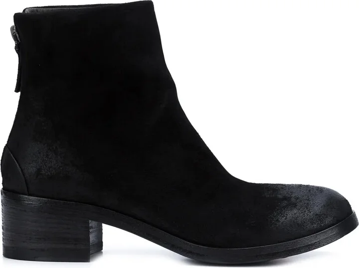 Rear Zip Ankle Boots