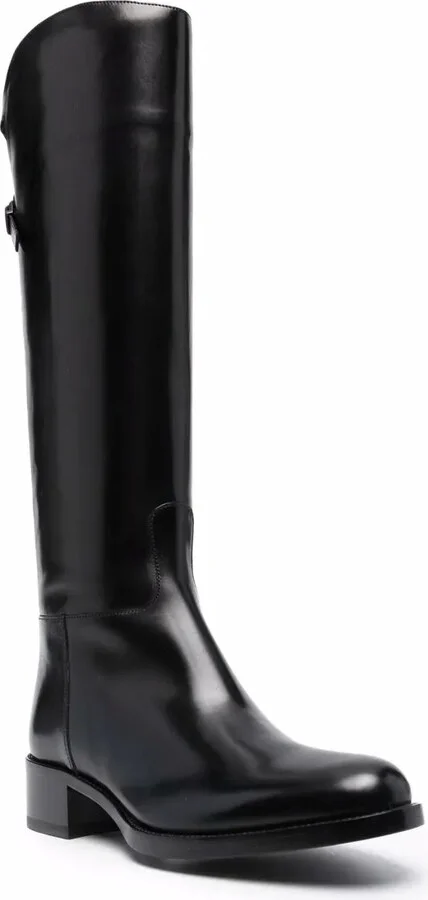 Rear-Zip Knee Length Boots - Image 2