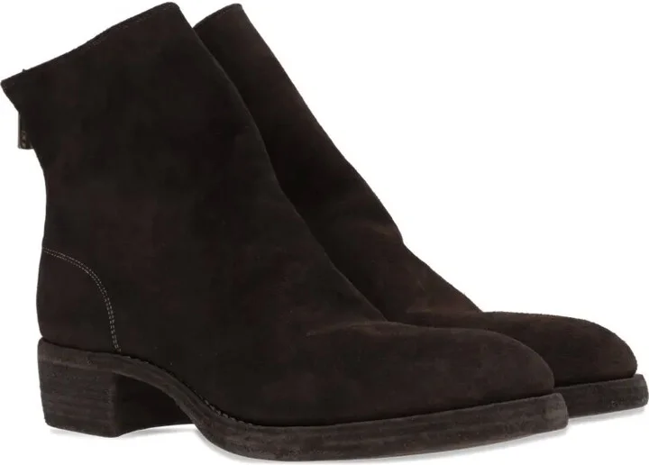 Rear-Zip Suede Boots - Image 2