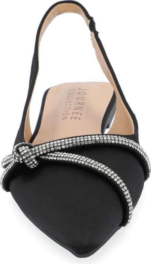 Rebbel Pavé Crystal Knot Slingback Flat - Image 3