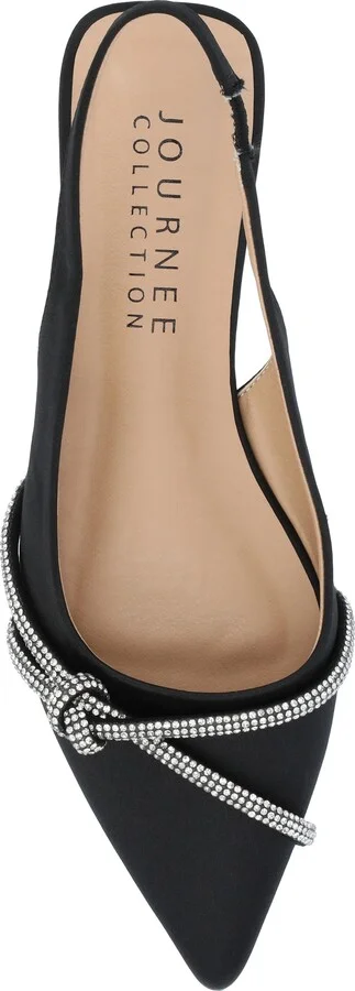 Rebbel Pavé Crystal Knot Slingback Flat - Image 5