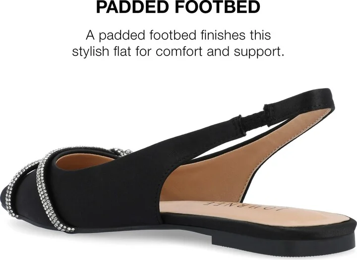 Rebbel Pavé Crystal Knot Slingback Flat - Image 8