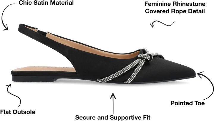 Rebbel Pavé Crystal Knot Slingback Flat - Image 9