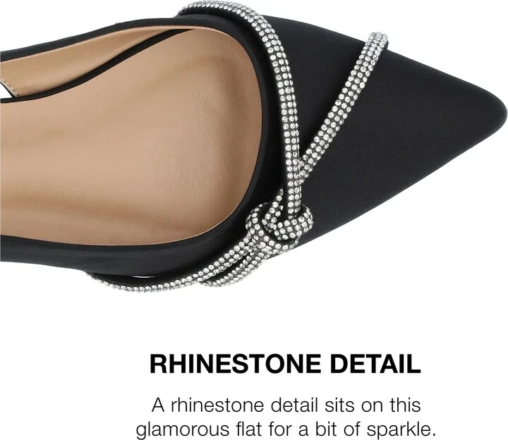 Rebbel Pavé Crystal Knot Slingback Flat - Image 10