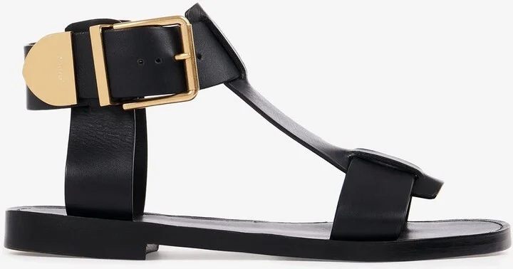 Rebecca Leather Flat Sandals