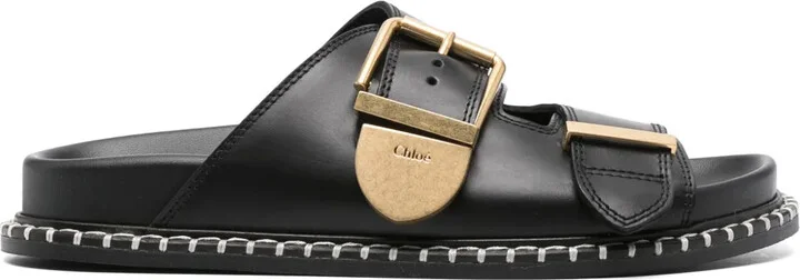 Rebecca leather slides
