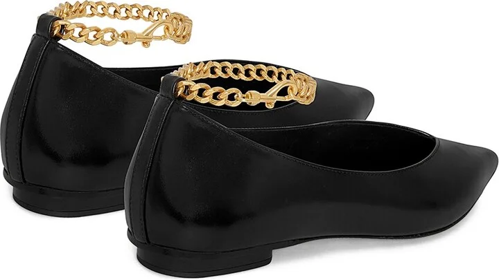 Rebecca Minkoff Chain Ankle Leather Ballet Flat - Image 2