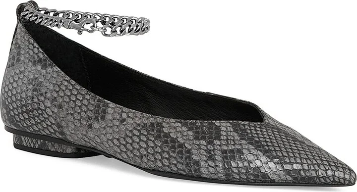 Rebecca Minkoff Chain Ankle Leather Ballet Flat