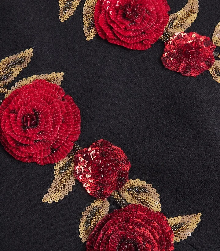 Rebecca Vallance Appliqué Rosetta Midi Dress - Image 4