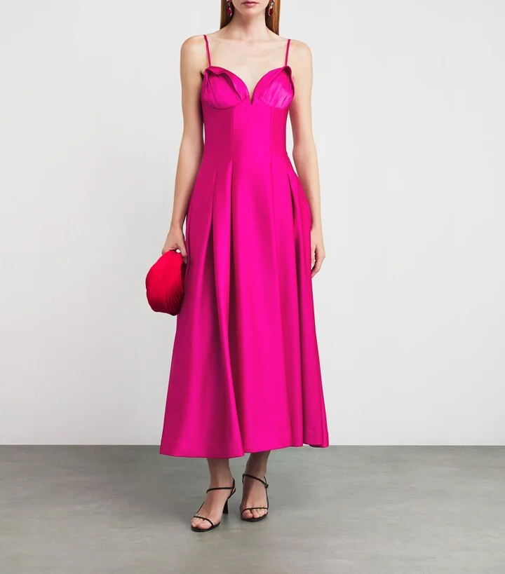 Rebecca Vallance Satin Saskia Midi Dress - Image 2