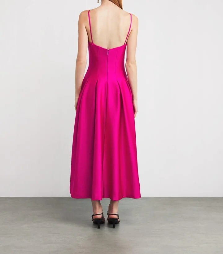 Rebecca Vallance Satin Saskia Midi Dress - Image 3