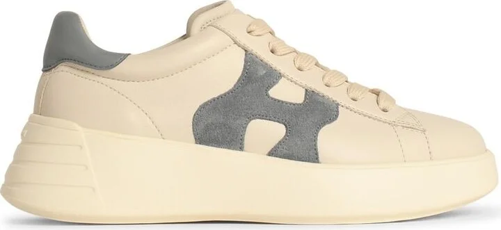 'rebel H526' White Leather Sneakers