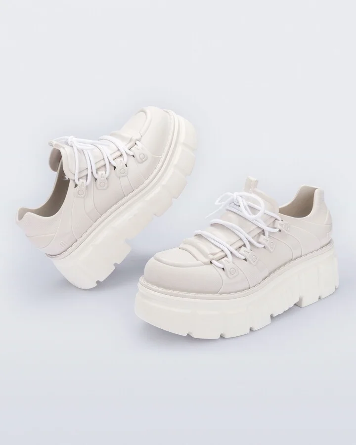 Rebel Platform Combat Boot - White - Image 2